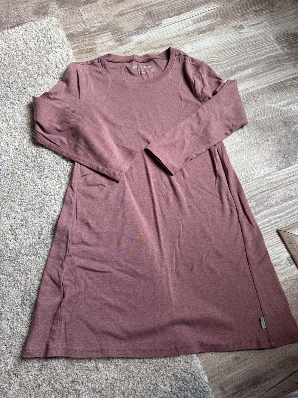 Eddie Bauer Crewneck Sweater Dress in Mauve